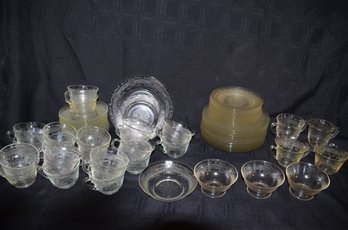 5) Set Of Assorted McBeth Evans Plates, Cups, Luncheon Plates, Bowls (see Description )