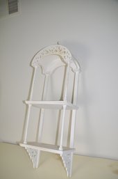 152) Wood Wall Hanging Display Shelf ( Needs Repainting )