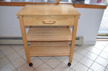 (#1) Kitchen Cart On Wheels Side Towel Holder