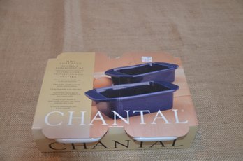 (#6) NEW Chantal Set Of 2 White Mini Loaf Pans 2.5 Cups