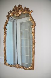 Vintage Antique Gold Mirror 44'H ( Slight Scratches On Bottom)