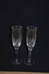 (#150) Waterford Marquis Crystal Champagne Glasses Slovenia 9.5'