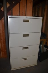 (#378) Metal File Cabinet - No Key ( See Description )
