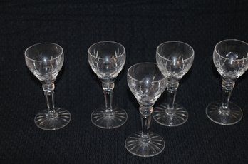 (#149) Etched Wine Glasses (5)