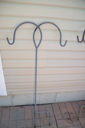 34) Garden Double Metal Shepherd Hook Pole 47'H Plant Hanger