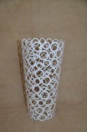 (#256) Metal Circle Design Vase / Toilet Paper Holder / Waste Basket