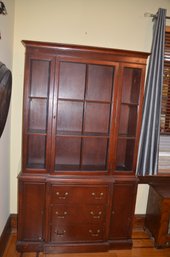 Vintage 1950's China Cabinet Breakfront One Piece - Main Floor