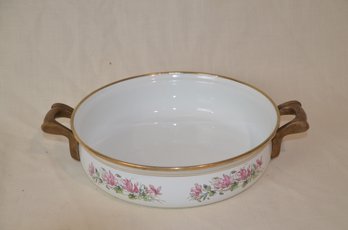 98) Vintage Asta Enamel Cookware 11' Dutch Oven Floral Pattern Germany Any Cook Top Surface