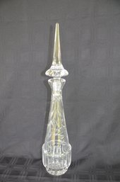 66) Crystal Glass Wine Decanter 22'h With Stopper