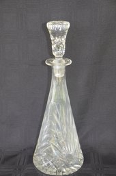 67) Crystal Glass Wine Decanter 15'H With Stopper