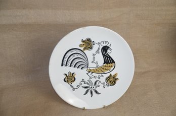 (#111) Vintage Rooster Design Plate 10' Good Morning By Royal