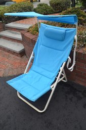 (#28) Reclining Beach Chair Over Head Cover 45' Height When Folded