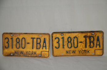 254) Vintage New York License Plates