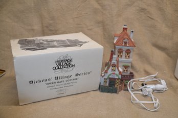 (#19) Department 56 Green Gate Cottage House Heritage Dickens Village Series In Orig. Box