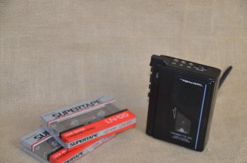 (#115) Realistic Minisette 20 Voice Actuated Cassette Recorder Model 14-1055  2 Cassettes