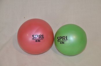 109) Spri Spongeball Mini Xerball 6lb And 4lb Weighted Balls Physical Therapy
