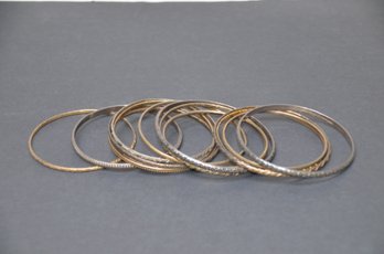 146) Costume Gold Tone Bangel Bracelets 14