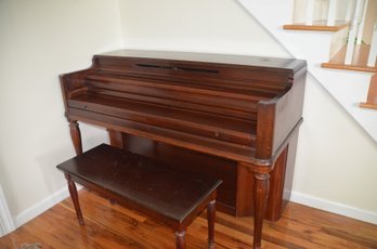 Vintage Kimball Upright Piano With Bench
