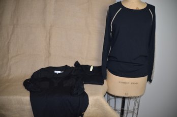 (#137BS) Assorted Lot Of 3 Black Pull Over Sweater ( Calvin Klein, Elliott Lauren, Nikibiki ) Size Sml & Med.