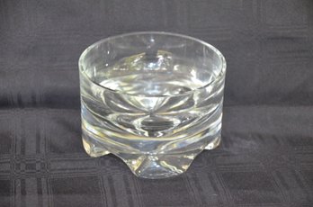 72) Stunning Krosno Poland Clear Crystal Round Candy Bowl - Art Glass 4' X 3.