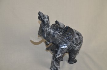 45) Marble Elephant Statue ( Missing One Tusk)