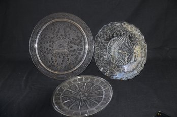 31) Depression Glass Plates Assorted Patterns