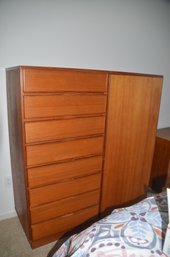 Vintage Mid Century Modern Teak Armoire Wardrobe