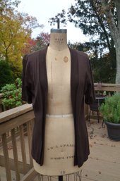 (#105) Chico Short Sleeve Cardigan Brown Size 2