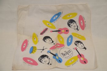 328) Vintage Beatles Head Scarf Handkerchiefs Nems Ent. Ltd. Memorabilia