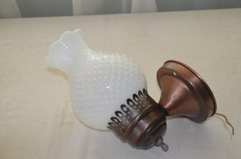 (#76) Vintage Hardwire Wall Sconce Milk Glass Shade