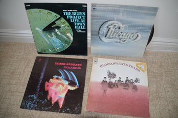 5) Lot Of 4 Record Albums - The Blues Project - Chicago - Black Sabbeth - Blood, Sweat And Tears