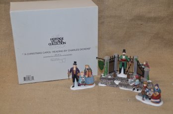 (#131) Dept. 56 Figurines A CHRISTMAS CAROL READING BY CHARLES DICKENS (set Of 4) Heritage Village