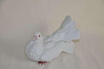 52) Japan Ceramic White Dove Bird ( One Toe Missing) 7.5'