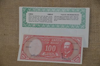 (#173) Foreign Currency Chile GBN1-2 Value 100 Pesos Plus!