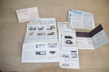 (#126) Vintage Polaroid / Kodak Camera Instructions Manuals