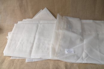 (#151) Nylon Sheer Off White Curtains 59x63 ( 10 Panels )