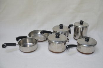 160) Child 6 Piece Pot Kitchen Set Playware