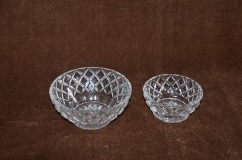 (#160) Lenox Crystal Trinket Bowls 5' And 3.75'
