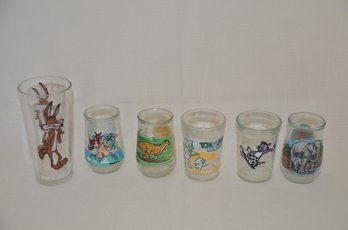 40) Vintage Welches Jelly Glass Drinking Glass Tumbler 6.5' ( Dr. Seuss, Tom & Jerry)