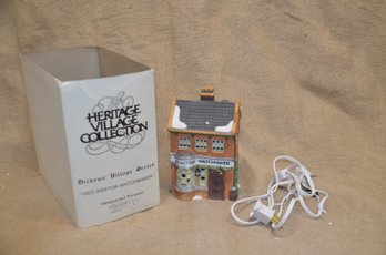(#32) Department 56 GEO WEETON WATCH MAKER House Heritage Dickens Village Series In Orig. Box