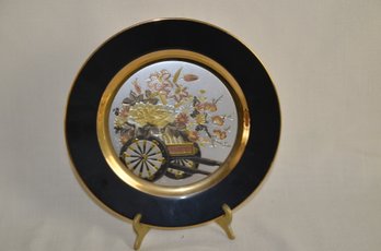 56) Vintage 1983 Art Of Chokin Japan Limited Edition Naohisa Hori Decorative Plate #3289 With Stand 9'