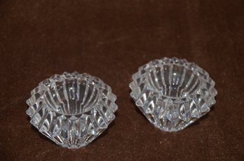 (#162) Lead Crystal Votive Candle Holders 2.5'H