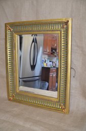 (#2) Gold Framed Mirror (hang Either Way) Heavy