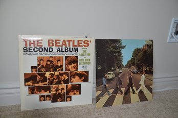 10) Record Albums Lot Of 2 Beatles Albums - The Second Album - Abbey Road