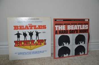 11) Record Albums Lot Of 2 Beatles Albums - Help - A Hard Day's Night