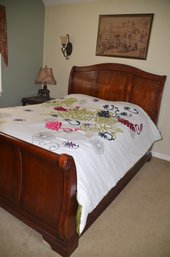 Queen Wood Bed Frame ( Headboard & Footboard ) With Mattress