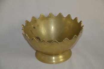 58) Brass Footed Bowl Made In China 4'H