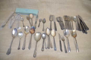 (#1) Large Lot Of Assorted Silver-plate Flatware