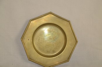 61) Brass Hexagonal Plate Tray 8'