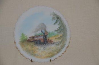 49) Fenton Hand Painted 8' Locomotive A. Farley Decorative Plate Numbered 142/5000